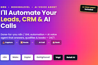 setup n8n automation, ai agent, gohighlevel and ai voice agent
