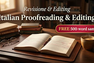 do proofreading and editing for your italian book or text