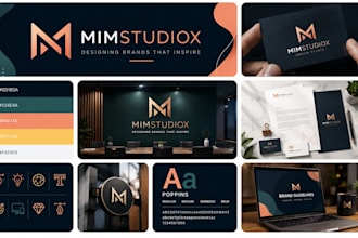 design a custom brand identity kit, business logo, and brand guidelines