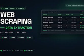 extract website data, product listings, and business information