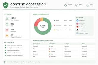 do professional content moderation for your social media