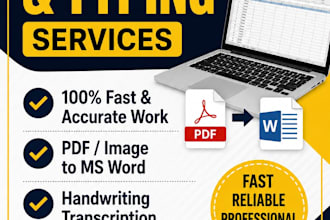 do fast and accurate data entry and typing work