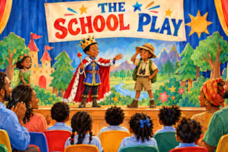 do african american children book illustration, story book, picture book cover