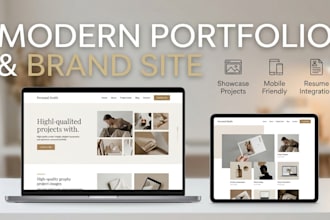 build a modern portfolio website or personal brand site