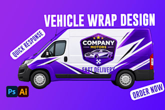 create car wrap design, van wrap design truck wrap design, bus wrap design