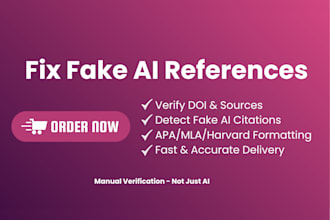 verify and fix ai generated citations, doi links, and references