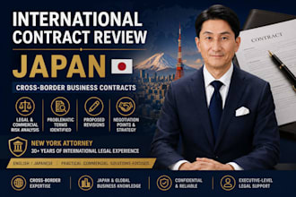 review and revise your business contract involving japan