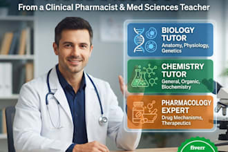 be your online chemistry, biology and pharmacology tutor