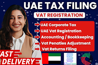 do uae corporate tax filing, uae vat registration, and vat return filing