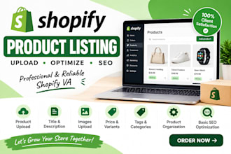 create and optimize shopify product listings professionally