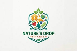 design a fresh juice bar logo for your brand
