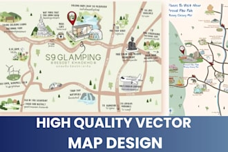design a custom vector for events map, venue and location