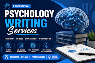 write professional psychology articles, research summaries and content