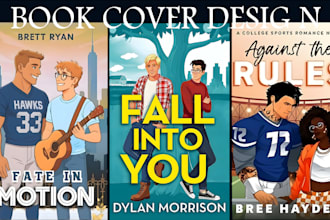 design romance book cover illustration gay romance book cover novel cover art