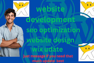 develop your old and current wix and wordpress website with my update and seo