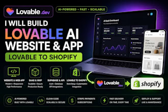 build lovable ai website lovable dev app lovable saas mvp lovable to shopify
