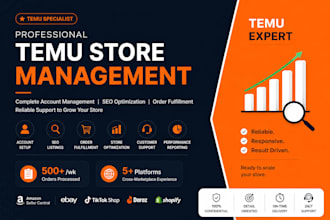 manage and optimize your temu seller store as a virtual assistant