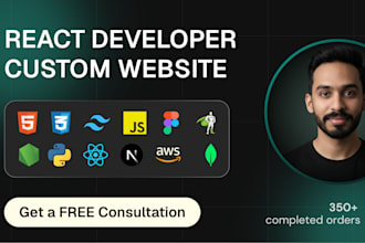 build react website, next js website as react front end developer