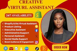 shopify executive personal virtual assistant customer support ghl VA
