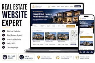 build a real estate agent investor realtor idx mls website or landing page