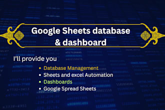 custom google sheets database and dashboard automation