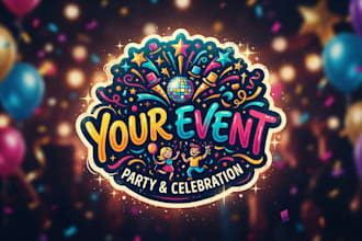 design a fun party logo for your event
