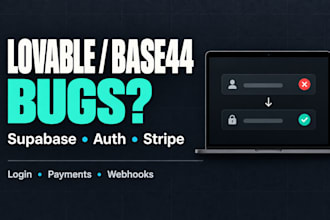 fix your lovable or base44 app supabase auth and stripe bugs
