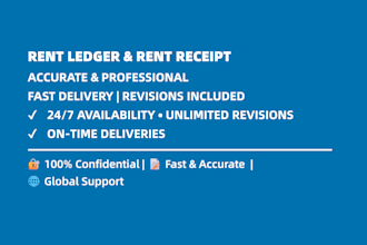 create rent ledger, rent payment ledger, rent receipts