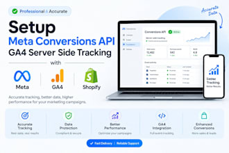 setup meta conversions api capi, ga4 server side tracking with GTM on shopify