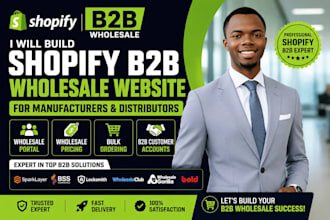 build a shopify b2b wholesale website for manufacturers and distributors