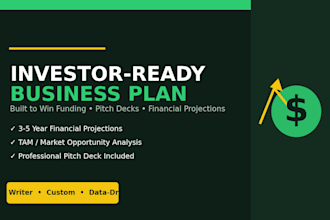 create an investor ready business plan and pitch deck for funding