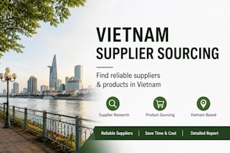 research and source suppliers and products in vietnam