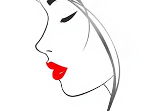 draw minimalist woman portrait line art