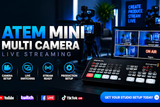 build atem mini setup for professional multi camera live streaming