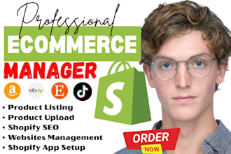 do ecommerce store management esty ebay amazon tiktok shop shopify store setup
