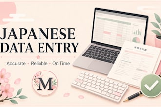 do accurate japanese data entry and administrative support
