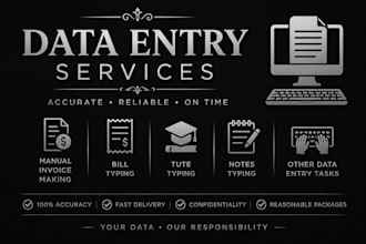 do data entry, invoice making, typing, tute typing