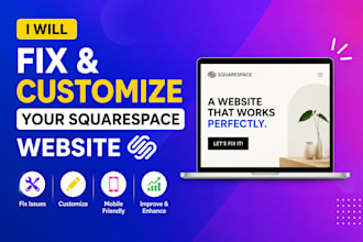 fix squarespace mobile, layout, forms and website issues