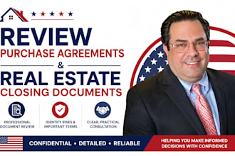 review purchase agreements and real estate closing documents