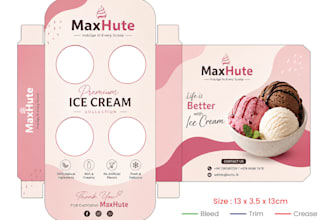 design premium product packaging box and packaging dieline