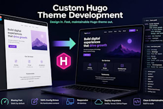 convert your design into a fast custom hugo theme