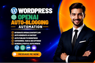 integrate openai chatgpt API into wordpress for auto blogging and ai content