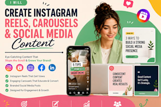 create reels, carousels and social media content