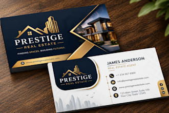 design modern luxury business card or minimal unique elegant real estate card