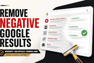 remove negative google results, mugshots, bad articles and harmful links, blogs