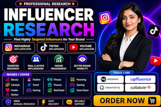 build  target influencer list for  instagram and tiktok