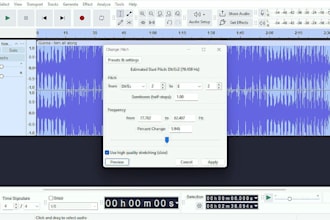 pitch shift audio for harmonic mixing and key correction