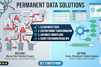 turn weeks of work into hours or minutes, so give me your messy data