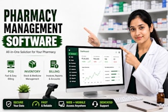 develop pharmacy management software with pos and inventory