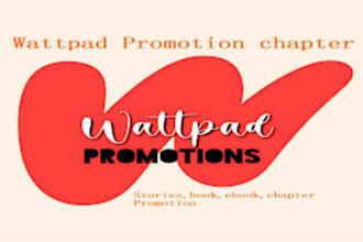promotion of books and book chapters on wattpad